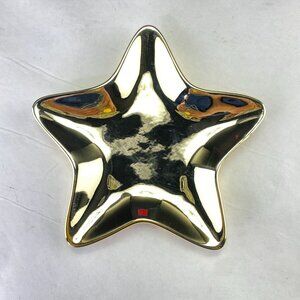 Vintage Avon Candle Bougies Gold Tone Star Plate